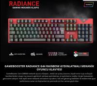 GAMEBOOSTER G44 RADIANCE  Rainbow 105 Tuş Mekanik Gaming Klavye